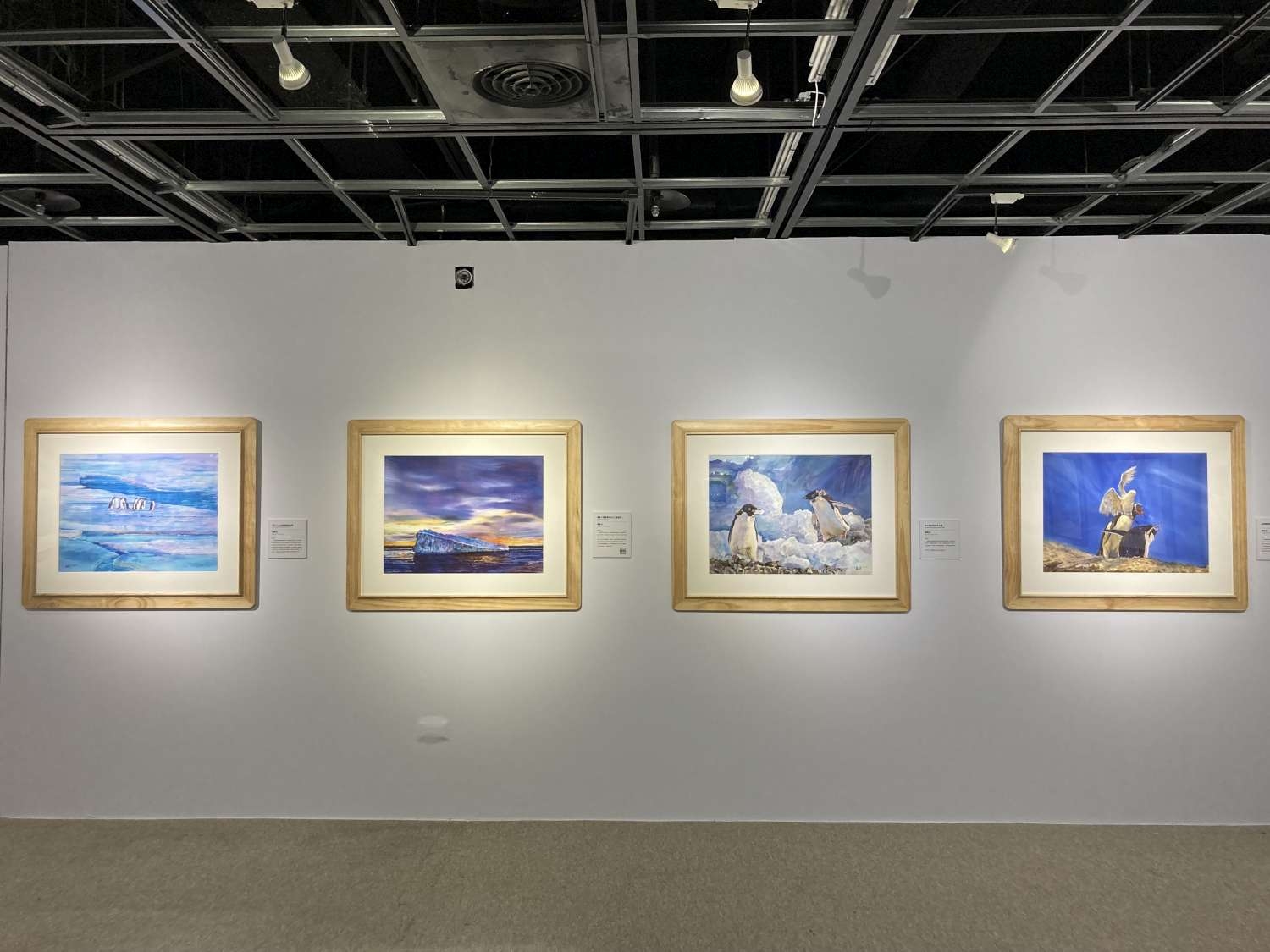藝術家楊恩生南極水彩畫作展區