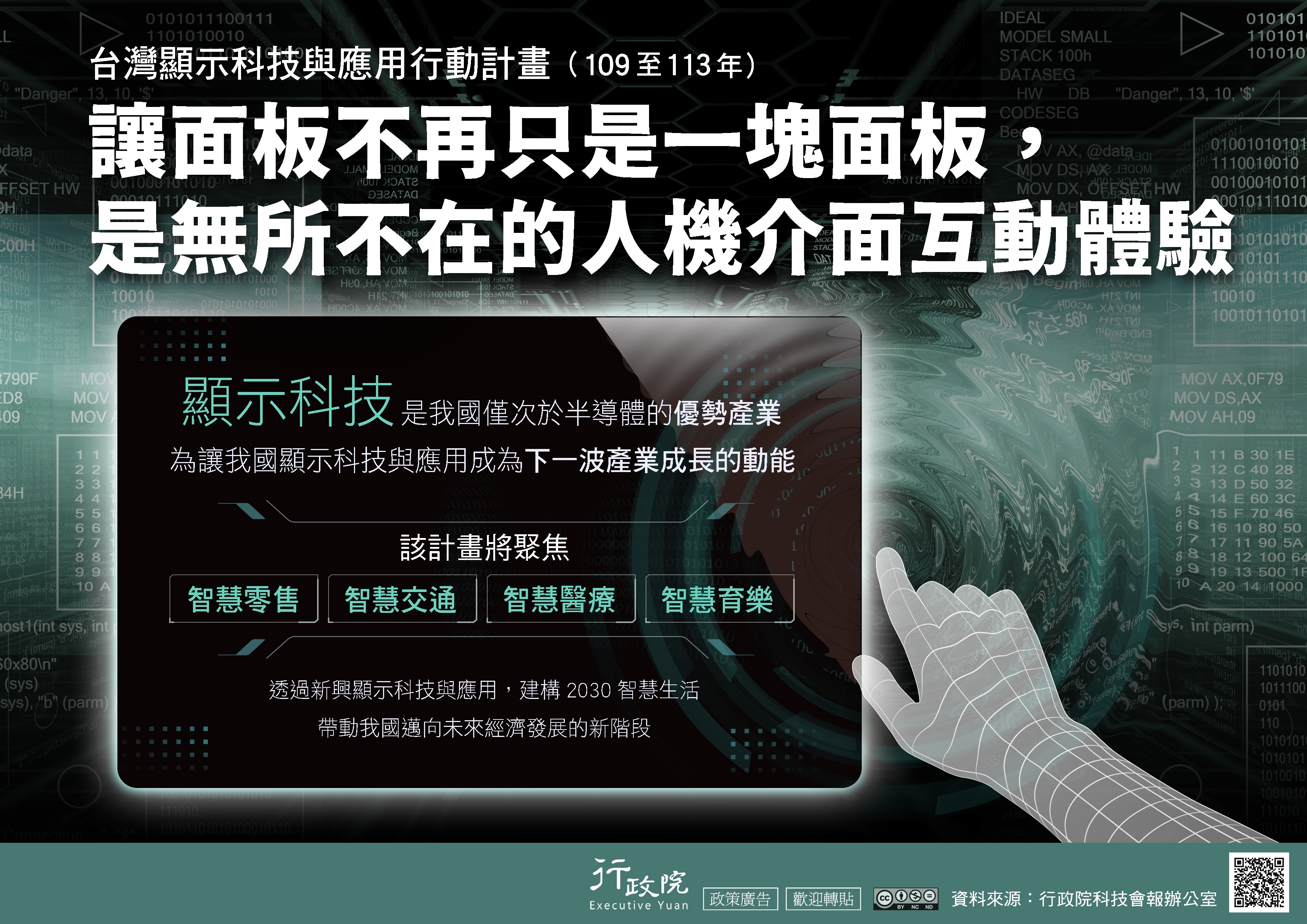 推廣「台灣顯示科技與應用行動計畫」政策溝通電子單張文宣